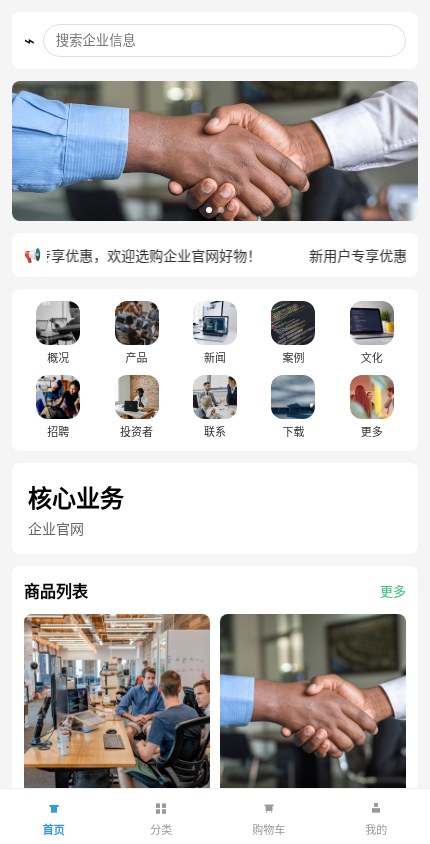 企业官网 · 简约精选 模板预览